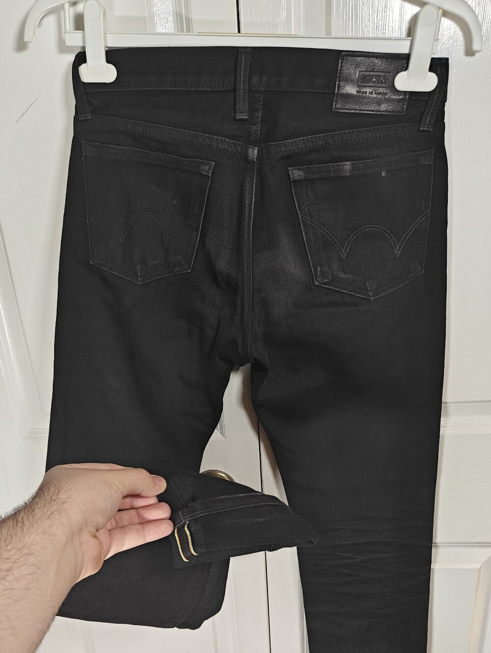 Edwin Japan EDS-32 Slim Tapered Black Selvedge Denim Jeans Mens Waist 27x32